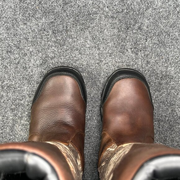 Magellan Snake Shield Armor 3.0 Boots Youth Size 6 Brown Leather Camo Hunting - Picture 11 of 13